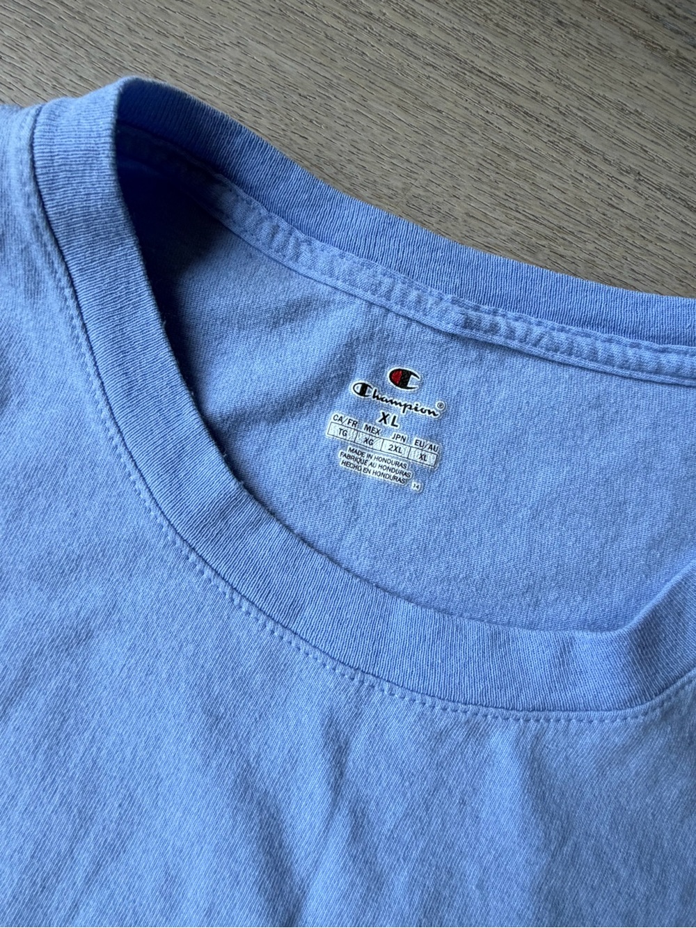 Champion Embroidered Script Tee in Light Blue - Picture 6 of 6